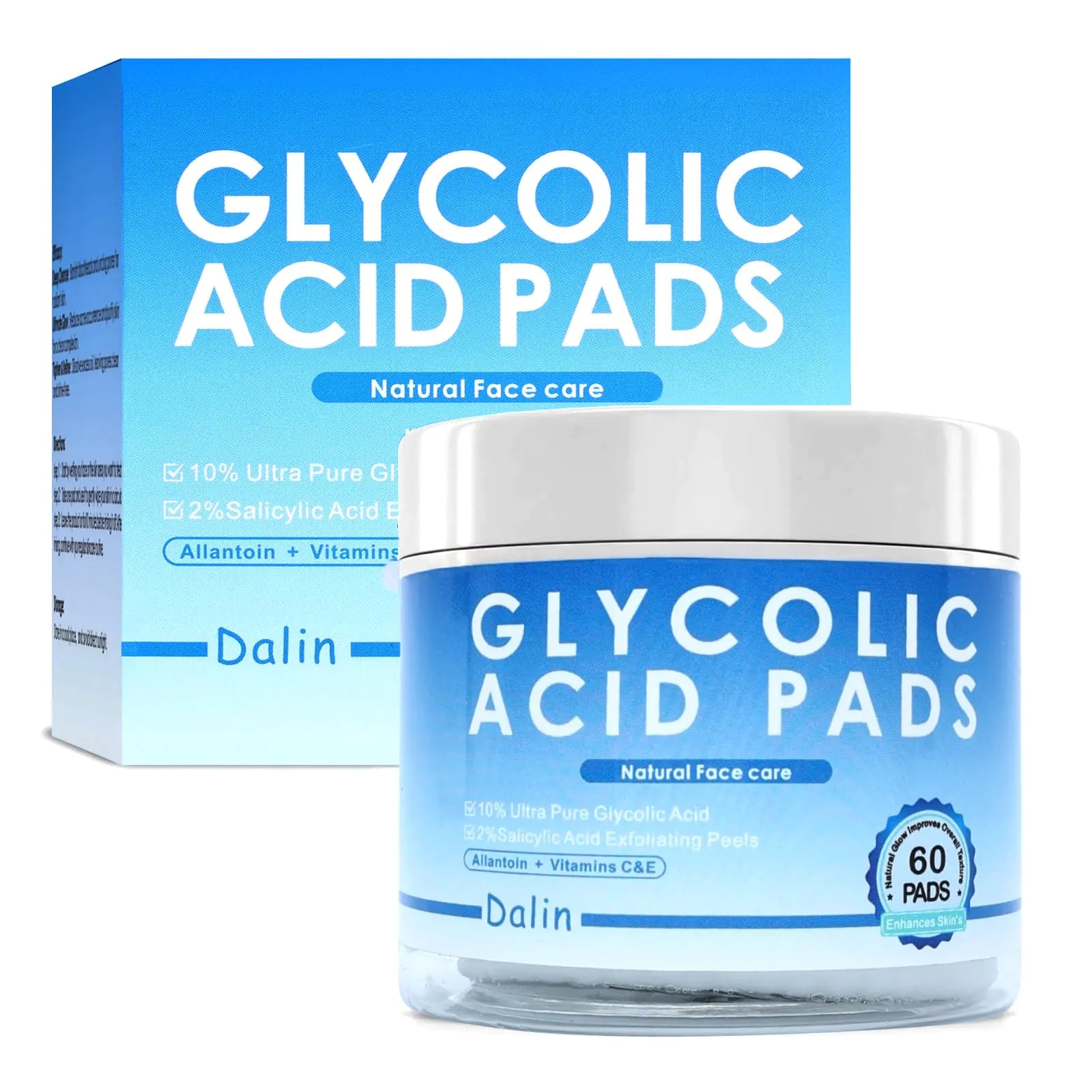Glycolic Acid Pads jar with 60 resurfacing pads